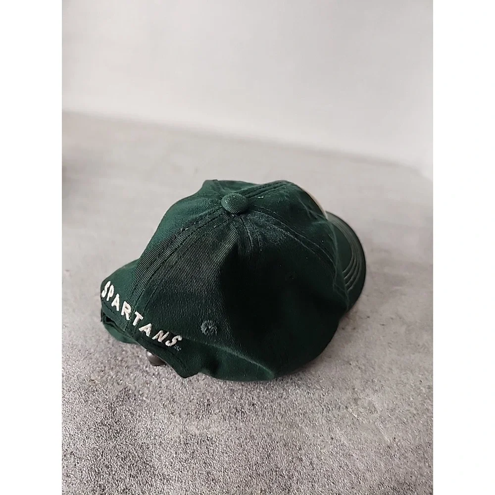 Michigan State Spartans Youth Hat Green Adjustable Baseball Cap Spartan Helmet